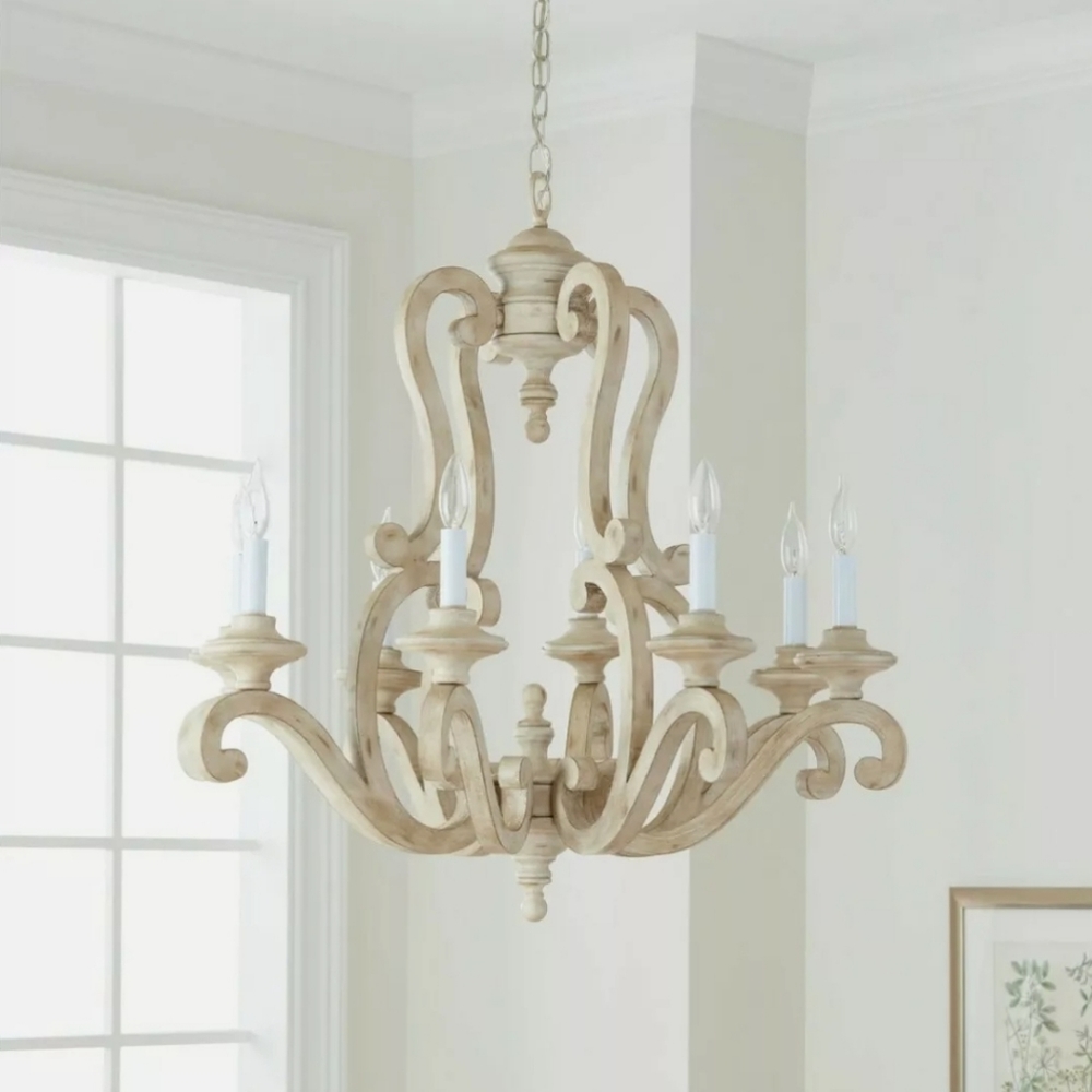 Hayman Bay™ 8 Light Chandelier Distressed Antique White